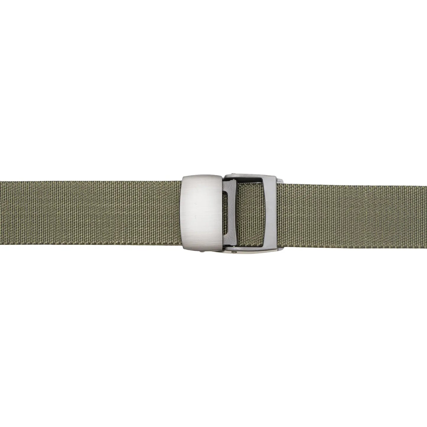 Ratchet belt with metal buckle, designed for durability and outdoor use