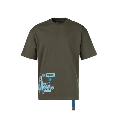 Energetic Series Greyish Oversize T-shirt