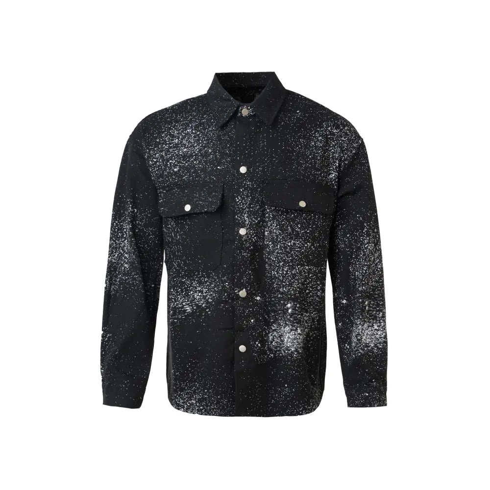 Galaxy Print Effect Long Sleeve Shirt